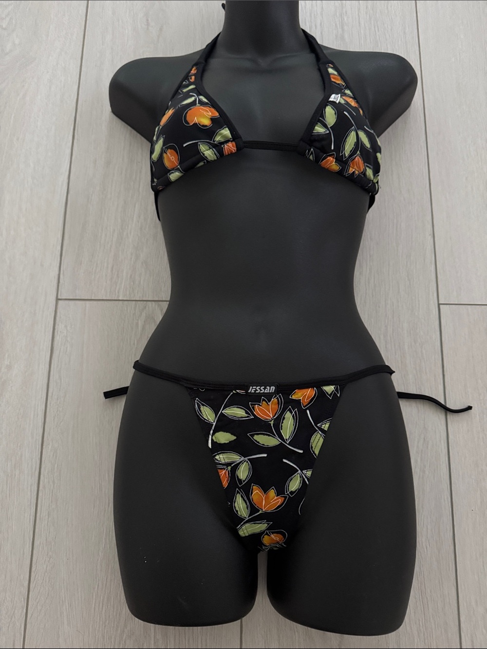 Brazilian-cut bikini bottom with thong-style back coverage. Swimming Bikini.
